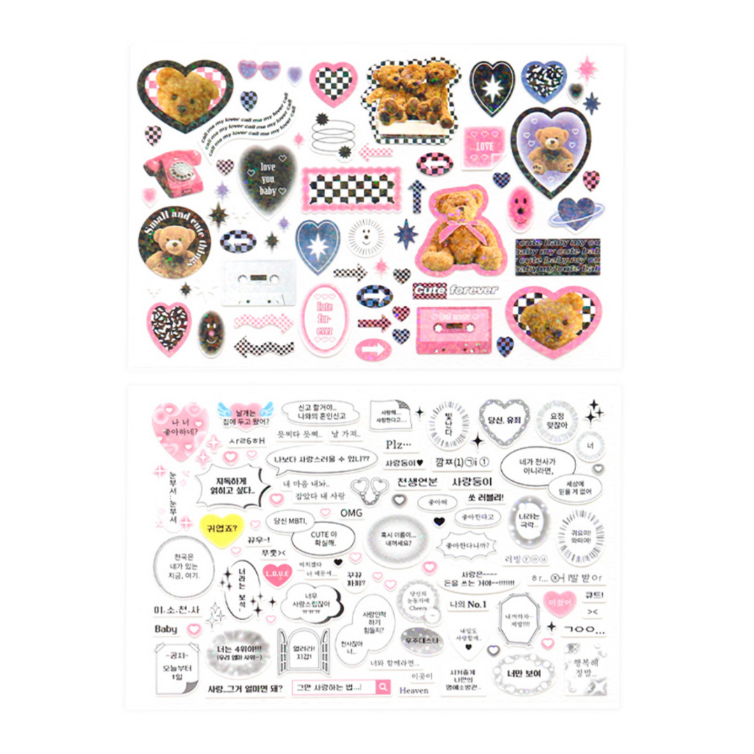 Glitter Decorative Stickers (4 sheets)