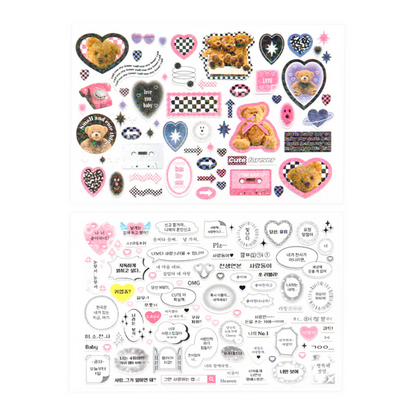 Glitter Decorative Stickers (4 sheets)